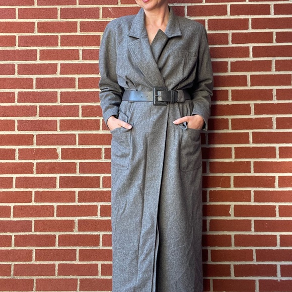 Vintage Anne Klein wool trench coat - Picture 2 of 9